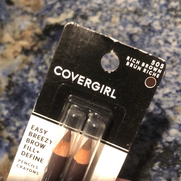 COVERGIRL EASY BREEZY BROW FILL & DEFINE BROW PENCILS•2pk•sharpener•NIP - Picture 2 of 9